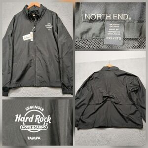 Hard Rock‎ Tampa Men's 2XL Black North End Windbreaker Jacket NWT